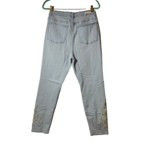 Soft Surroundings Light Wash Embroidered Jeans sz12